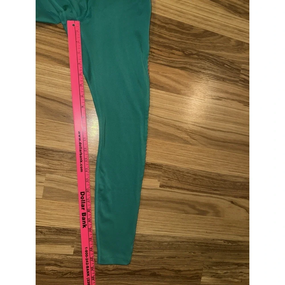 Nike Sz‎ XS Rainbow Ladder Green Dri-Fit Workout Athletic Leggings